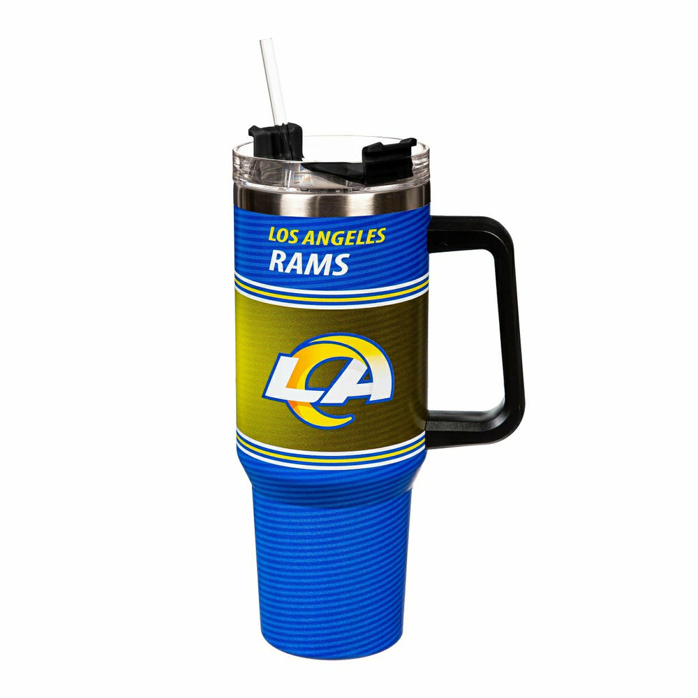 40oz Stainless Steel Canyon Cup w/ Straw, Los Angeles Rams, NFL, Home