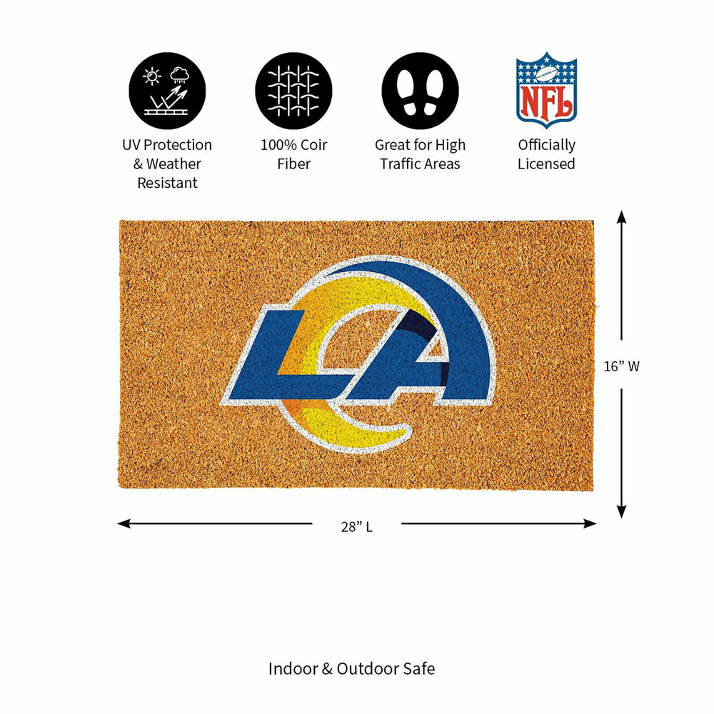 Coir Mat, 16"x28", Los Angeles Rams, NFL