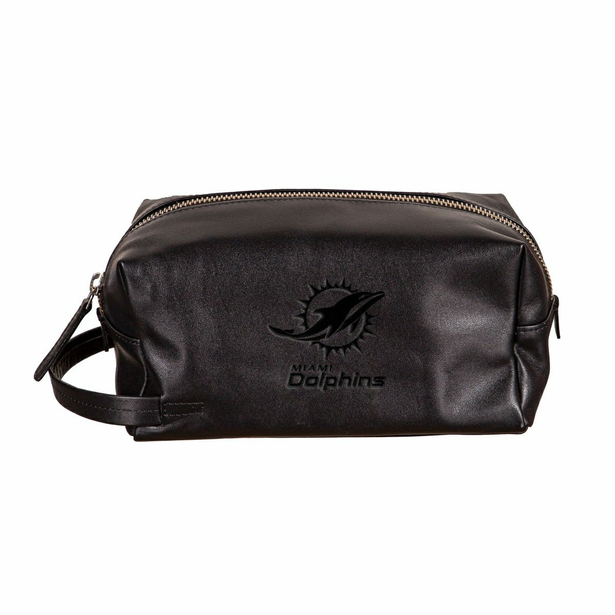 Miami Dolphins, Embossed Toiletry Bag, Black, NFL, Home