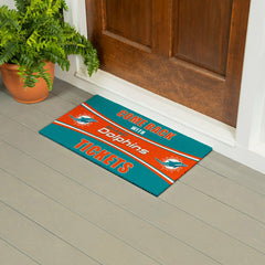 28" x 16" PVC Trapper Mat, Come Back with Tickets, Miami Dolphins, NFL