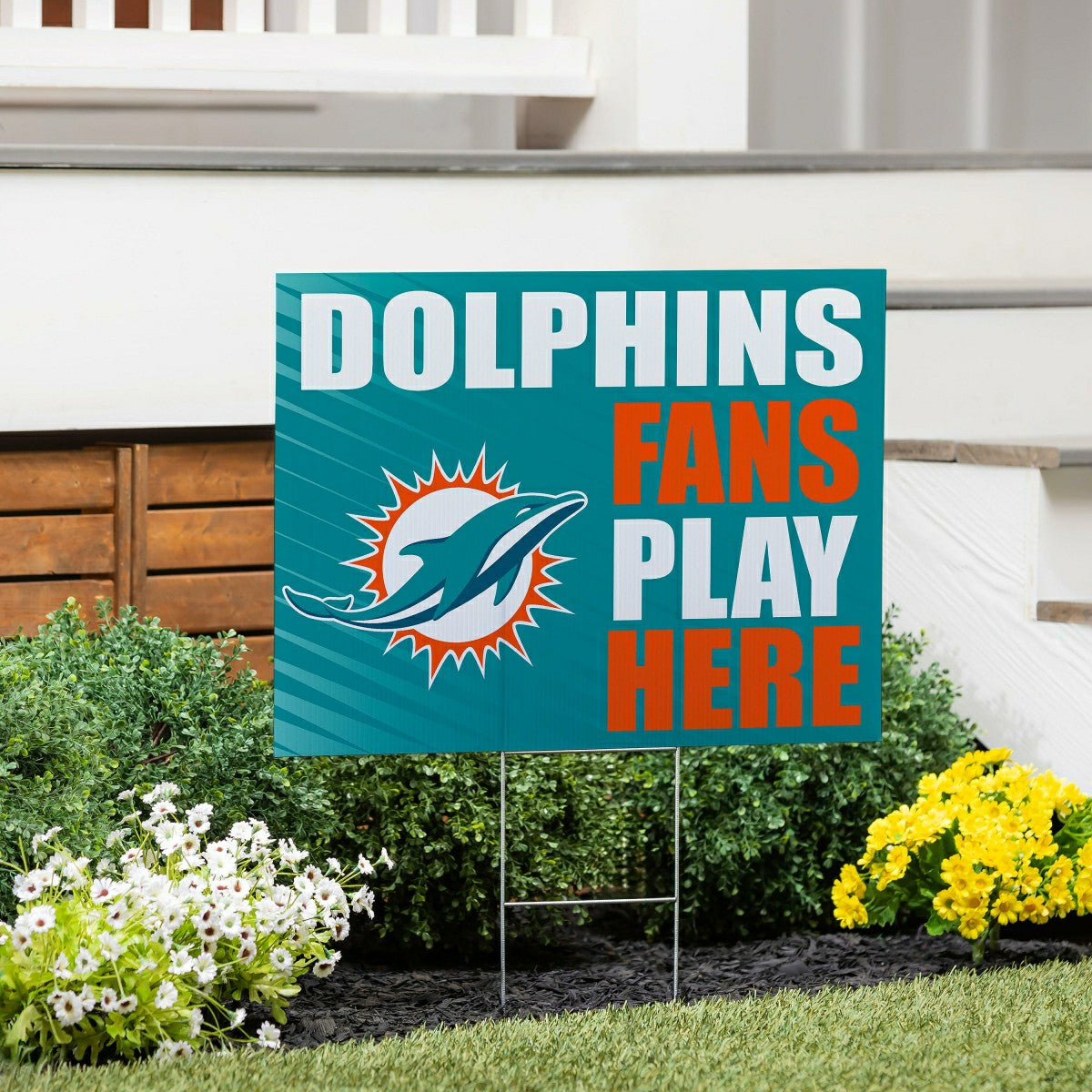 Miami Dolphins Coroplast Yard Sign "Fans Play Here", NFL, Home