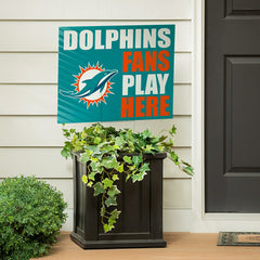 Miami Dolphins Coroplast Yard Sign "Fans Play Here", NFL, Home