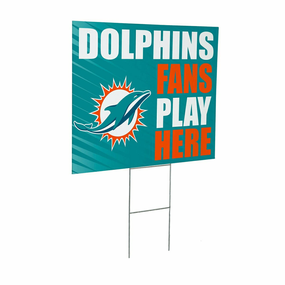 Miami Dolphins Coroplast Yard Sign "Fans Play Here", NFL, Home