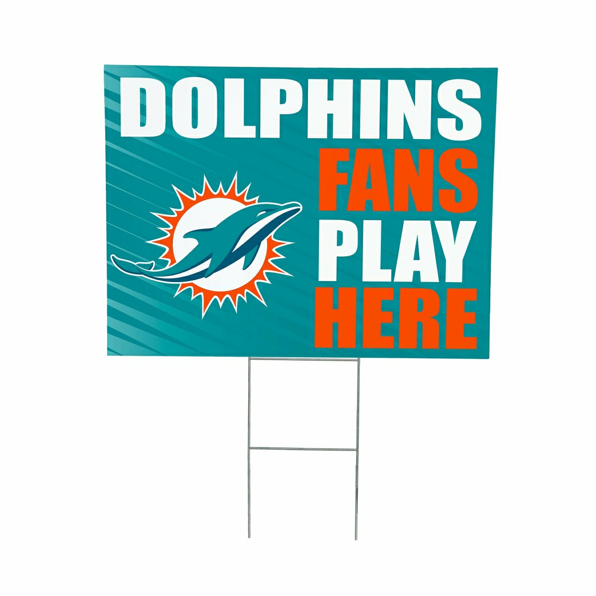 Miami Dolphins Coroplast Yard Sign "Fans Play Here", NFL, Home