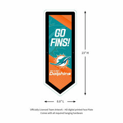 LED Wall Decor, Pennant, Miami Dolphins, NFL, Home