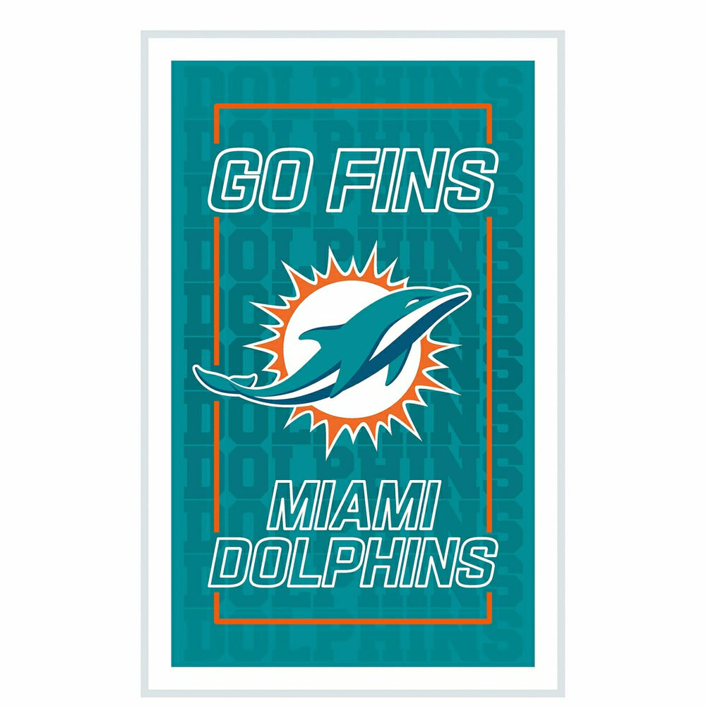 Miami Dolphins NFL Football Rectangle Neolite LED Decor, NFL, Home
