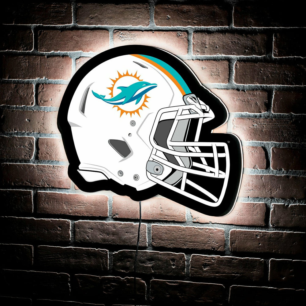 LED Wall Decor, Helmet, Miami Dolphins, NFL, Home