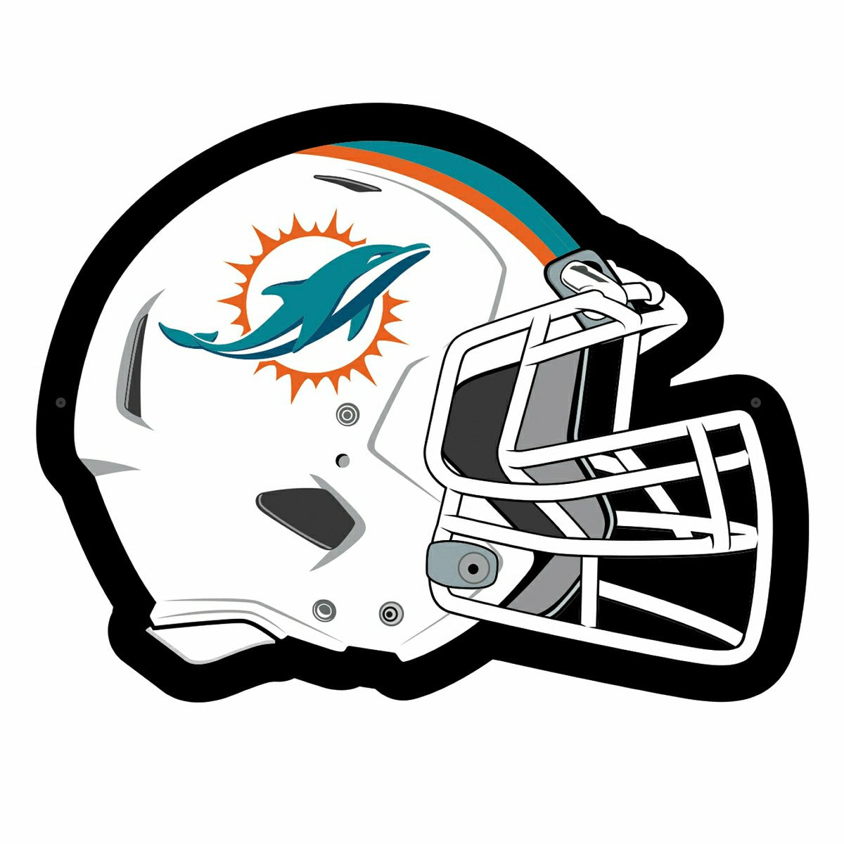 LED Wall Decor, Helmet, Miami Dolphins, NFL, Home