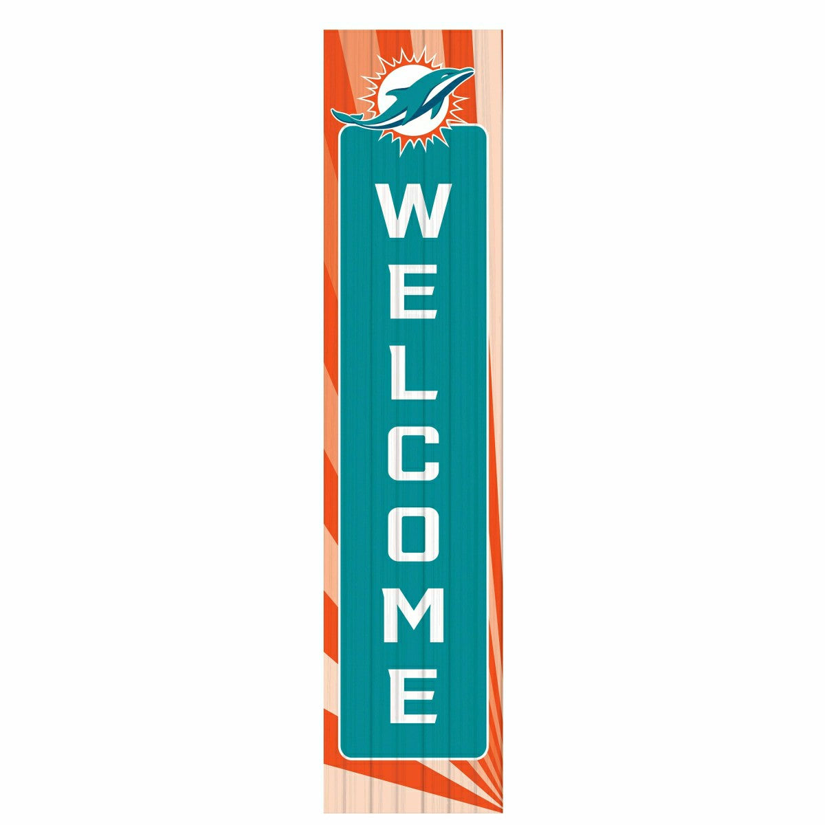 Miami Dolphins Summer Seasonal Single Sided Large Leaner, 46", NFL, Home