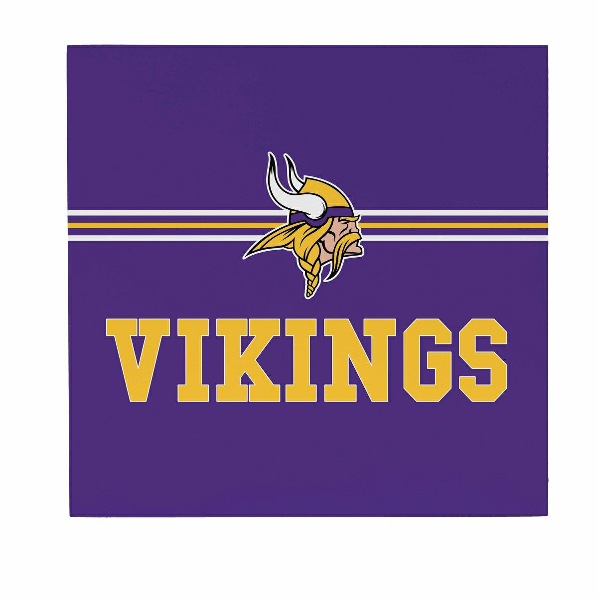Minnesota Vikings Wood Wall Sign, 12x12, NFL, Home