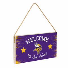 Minnesota Vikings Wood Wall Sign, 6x11, NFL, Home