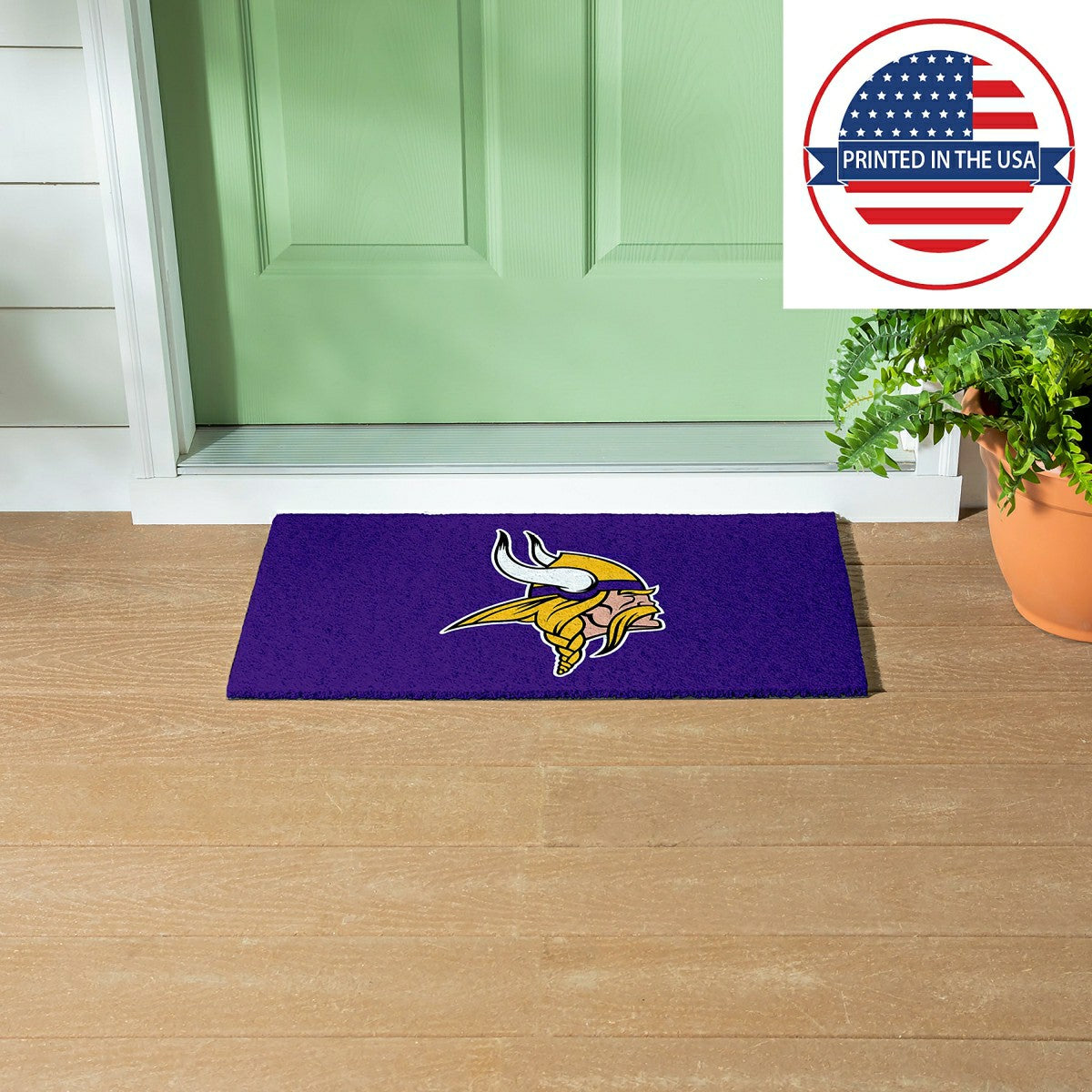 Full Color PVC Mat, 16" x 28", Minnesota Vikings, NFL
