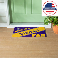 Minnesota Vikings, PVC Mat COLOR, Home of a Fan, NFL