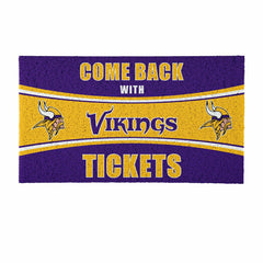 28" x 16" PVC Trapper Mat, Come Back with Tickets, Minnesota Vikings, NFL