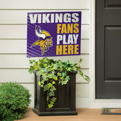 Minnesota Vikings Coroplast Yard Sign "Fans Play Here", NFL, Home