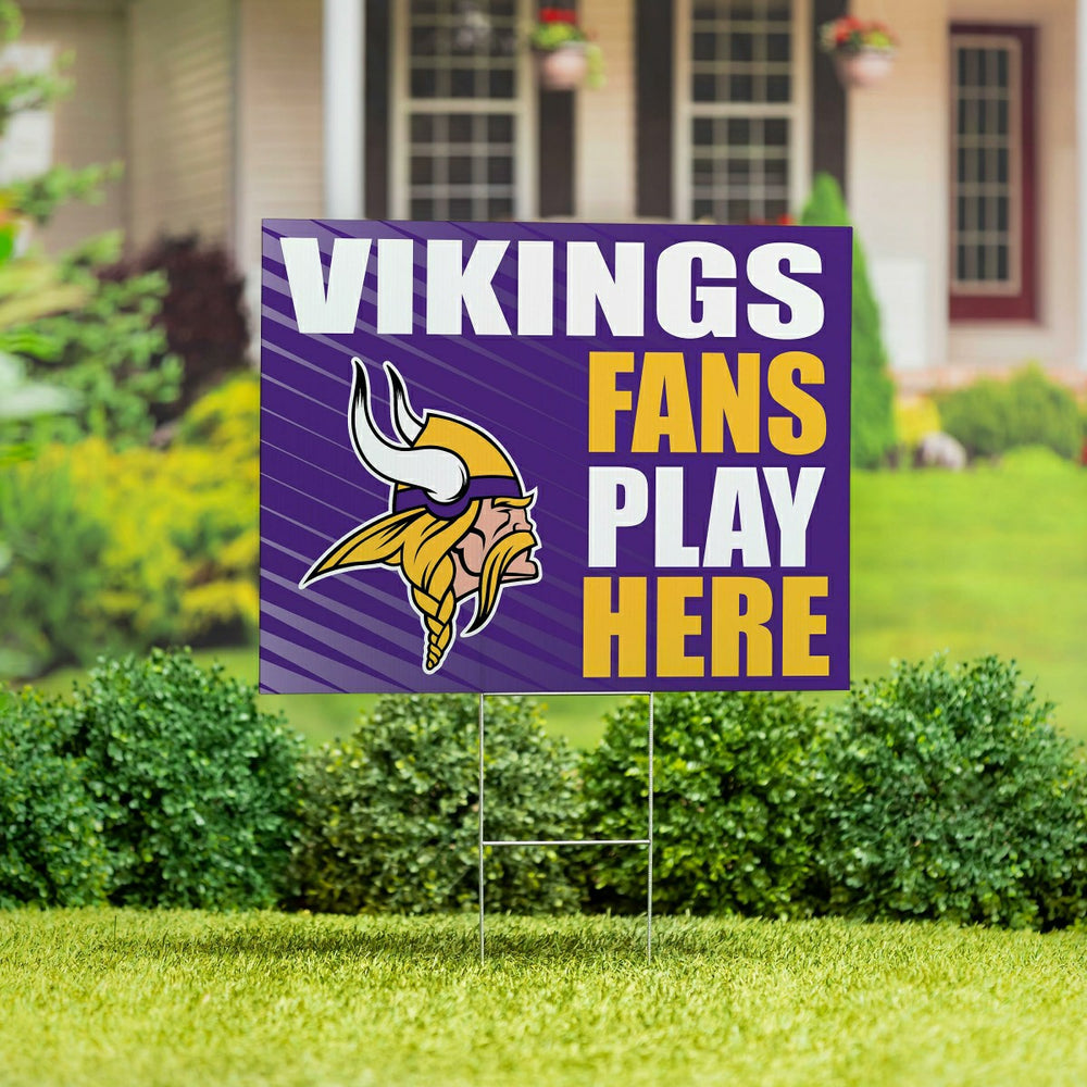 Minnesota Vikings Coroplast Yard Sign "Fans Play Here", NFL, Home