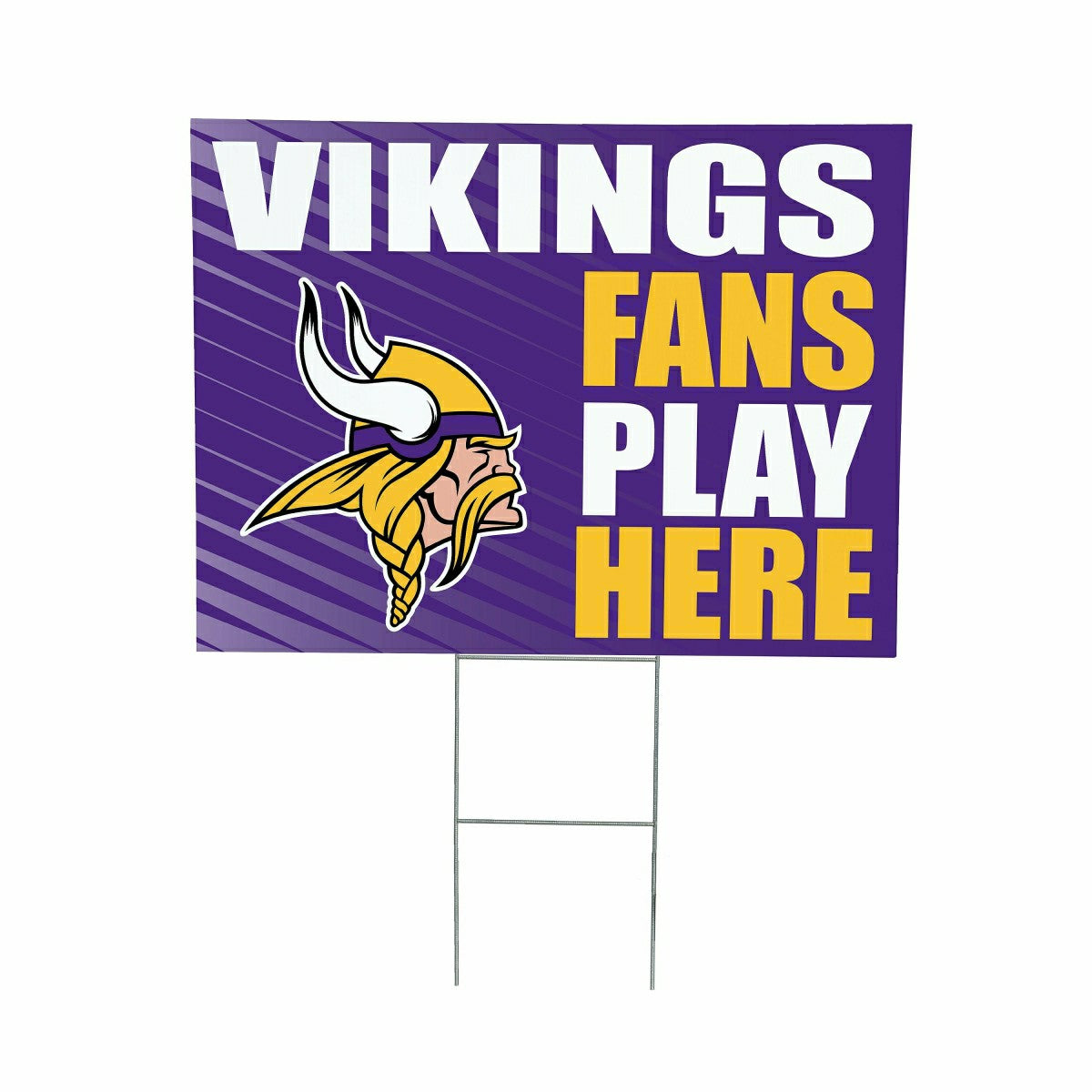 Minnesota Vikings Coroplast Yard Sign "Fans Play Here", NFL, Home
