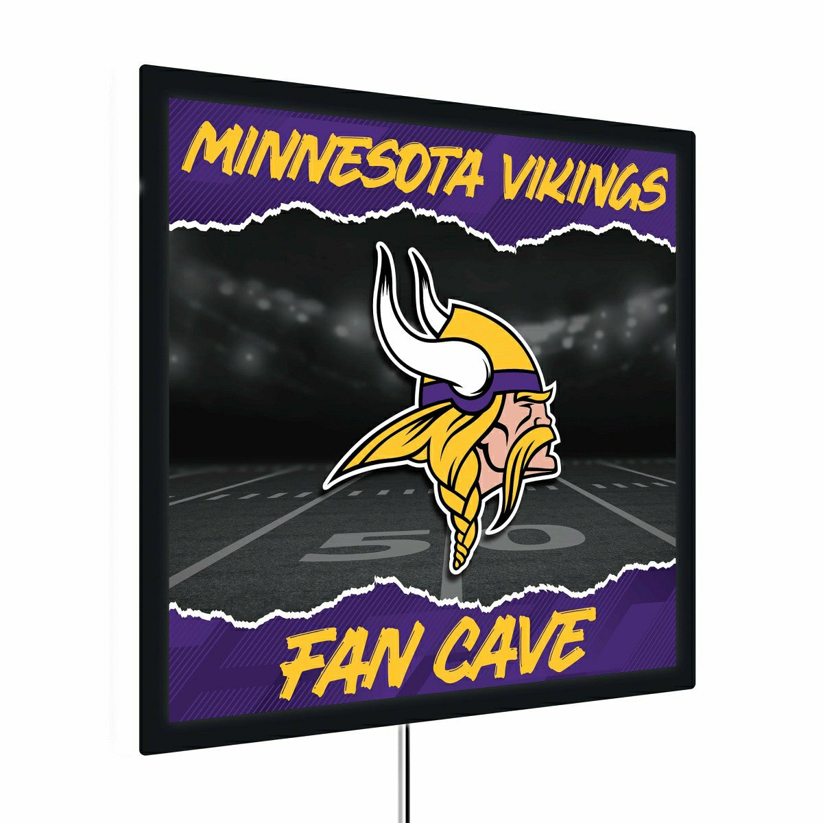Minnesota Vikings 23"H x 23"L LED Wall Decor, Edgelite, Square, NFL, Home