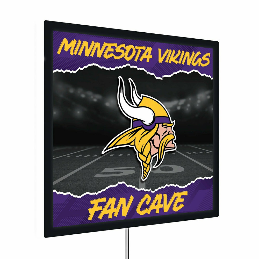 Minnesota Vikings 23"H x 23"L LED Wall Decor, Edgelite, Square, NFL, Home