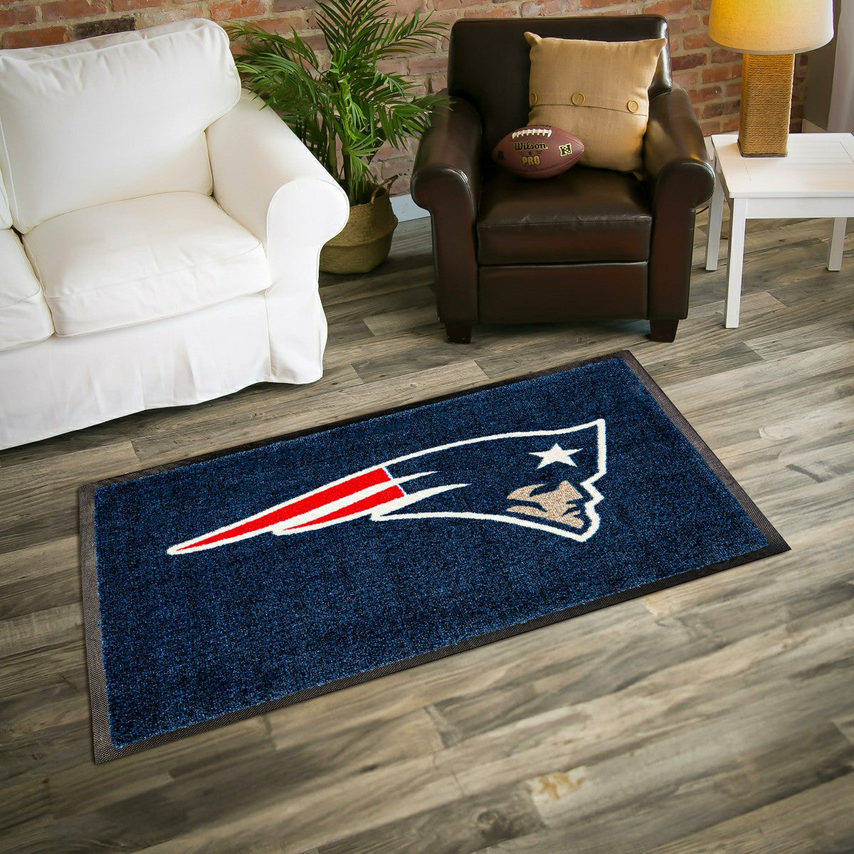 3'x5' Large USA Indoor Outdoor Outdoor Entryway Mat, New England Patri, NFL
