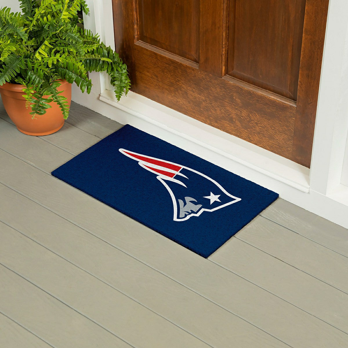 Full Color PVC Mat, 16" x 28", New England Patriots, NFL