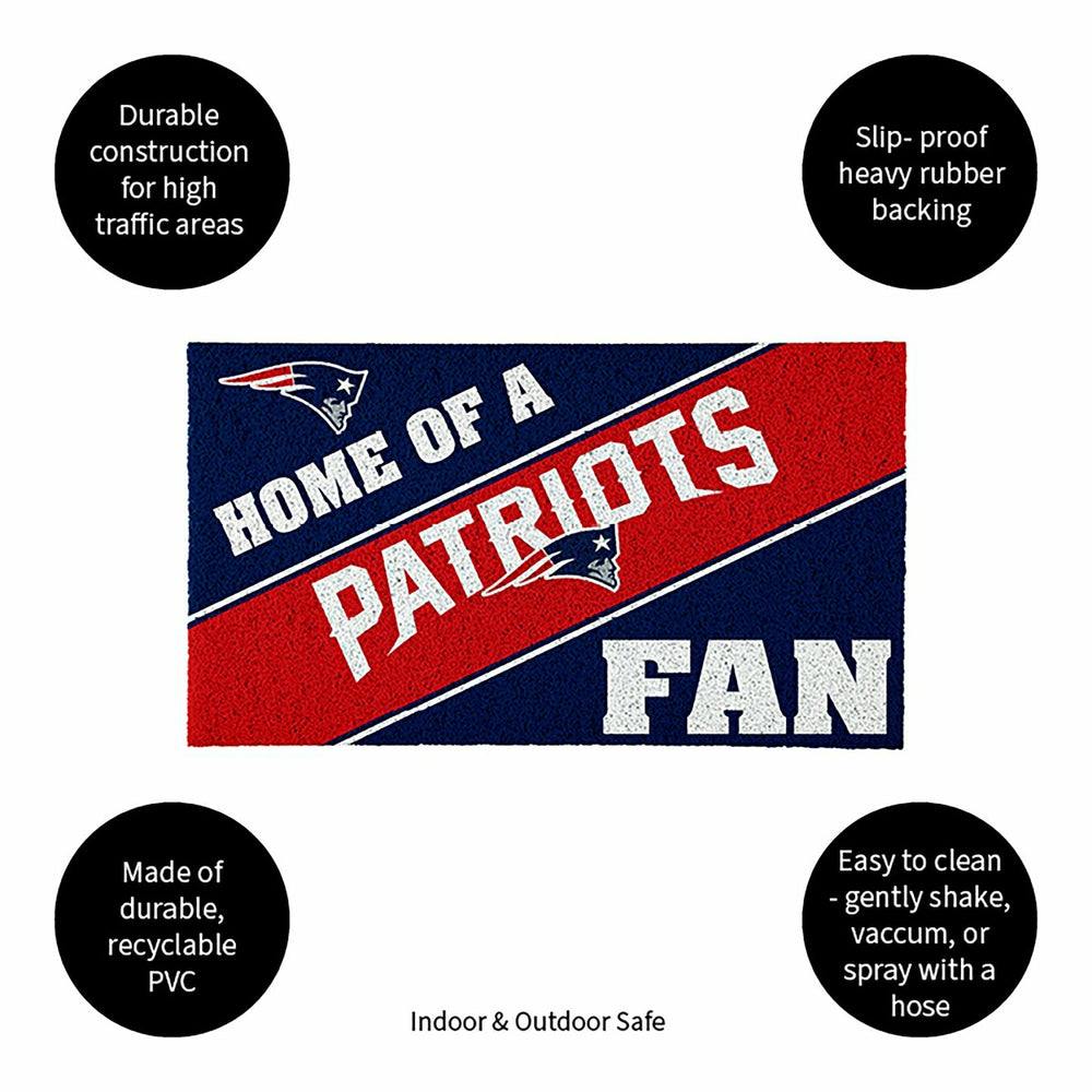 New England Patriots, PVC Mat COLOR, Home of a Fan, NFL