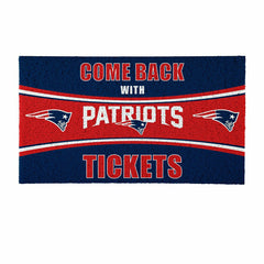 28" x 16" PVC Trapper Mat, Come Back with Tickets, New England Patriot, NFL