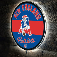 New England Patriots NFL Football Large Round Vintage Edgelite LED Dec, NFL, Home