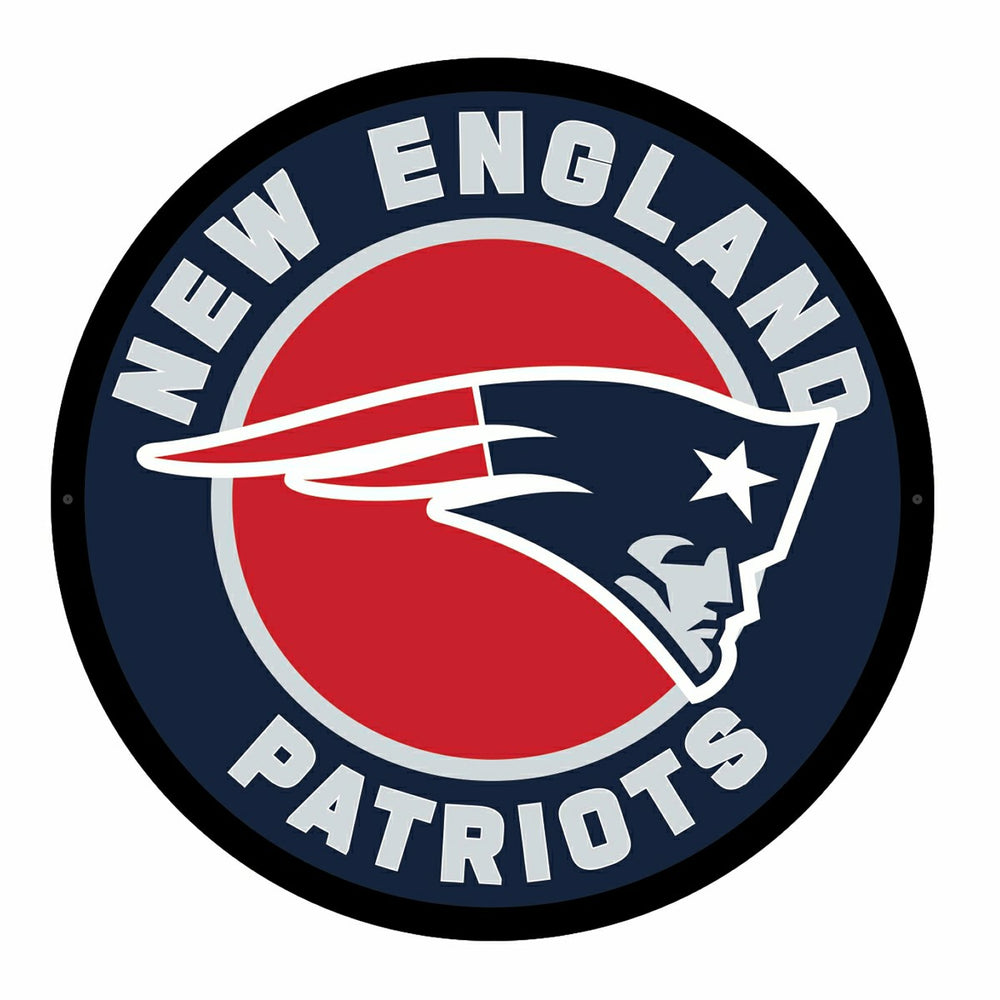 LED Wall Decor, Round, New England Patriots, NFL, Home