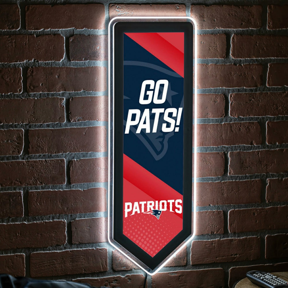 LED Wall Decor, Pennant, New England Patriots, NFL, Home