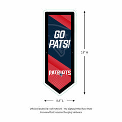 LED Wall Decor, Pennant, New England Patriots, NFL, Home