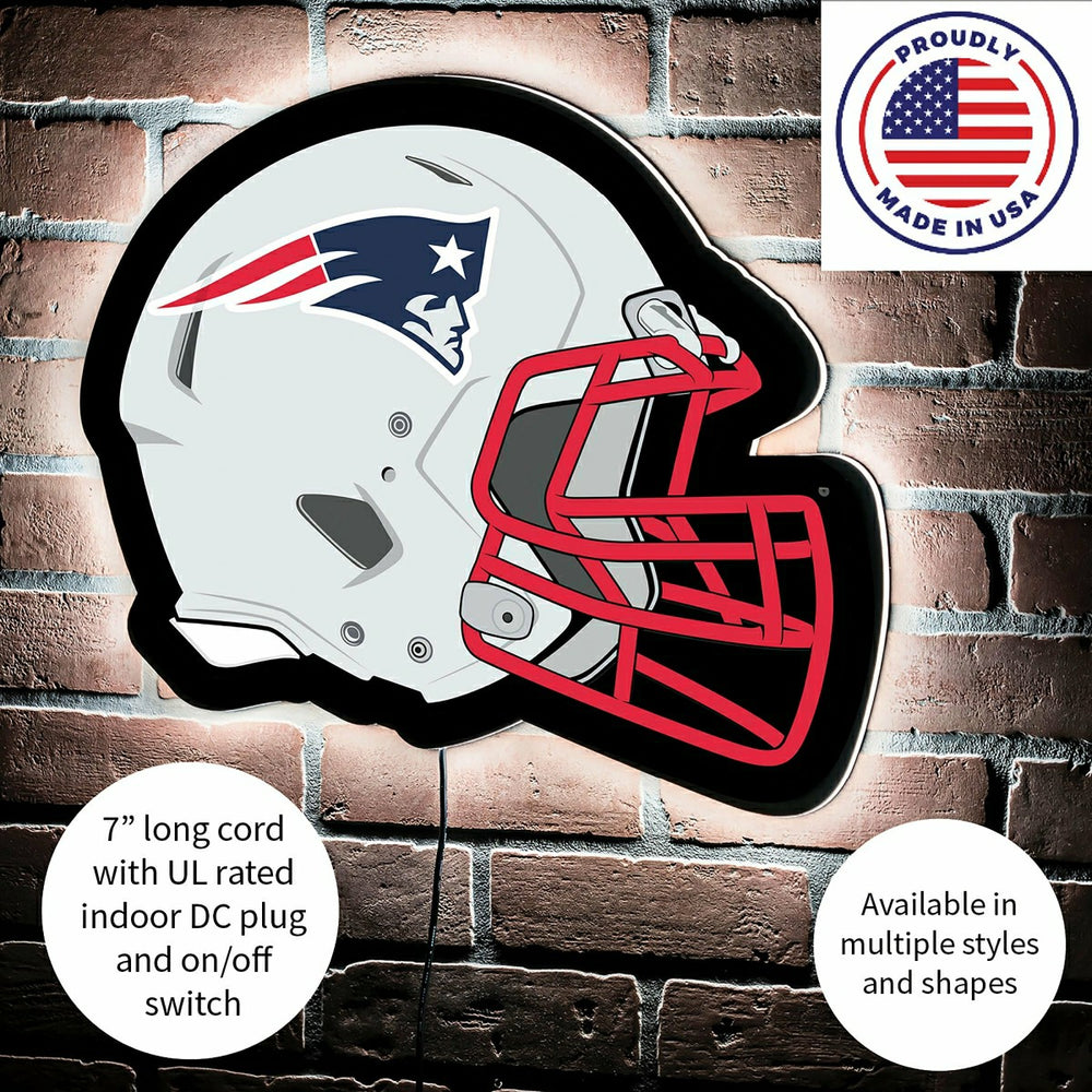 LED Wall Decor, Helmet, New England Patriots, NFL, Home