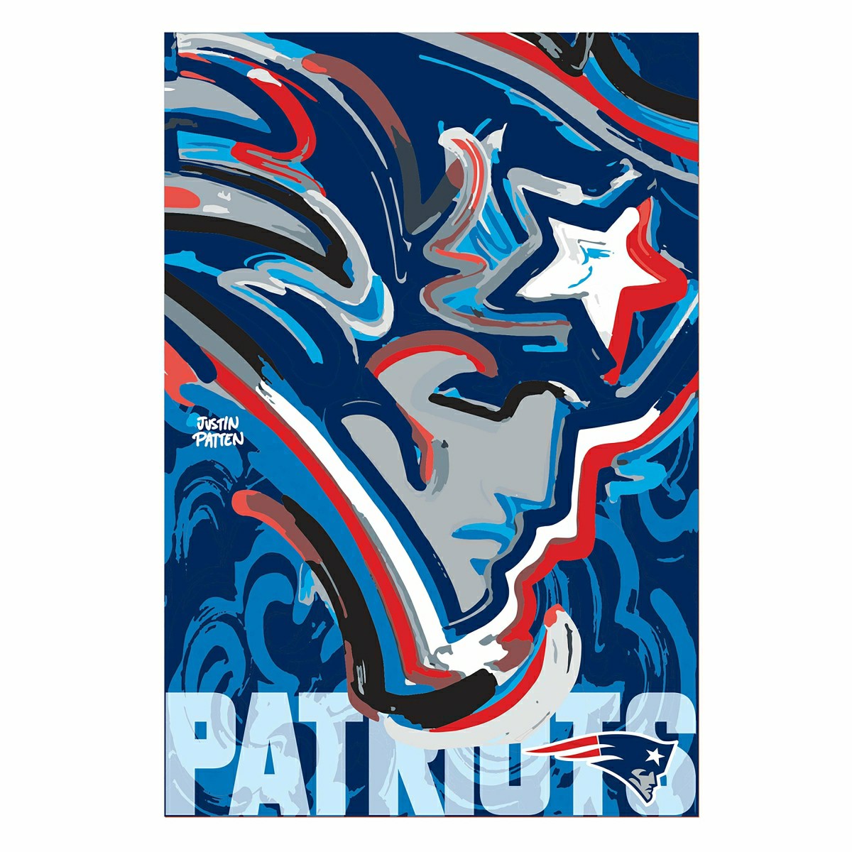 New England Patriots, Suede GDN, Justin Patten Logo, NFL