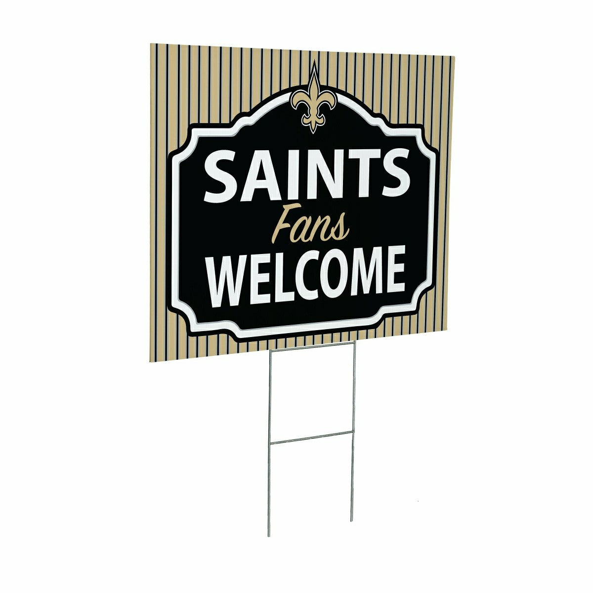 New Orleans Saints Coroplast Yard Sign, "Fans Welcome", NFL, Home