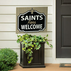 New Orleans Saints Coroplast Yard Sign, "Fans Welcome", NFL, Home