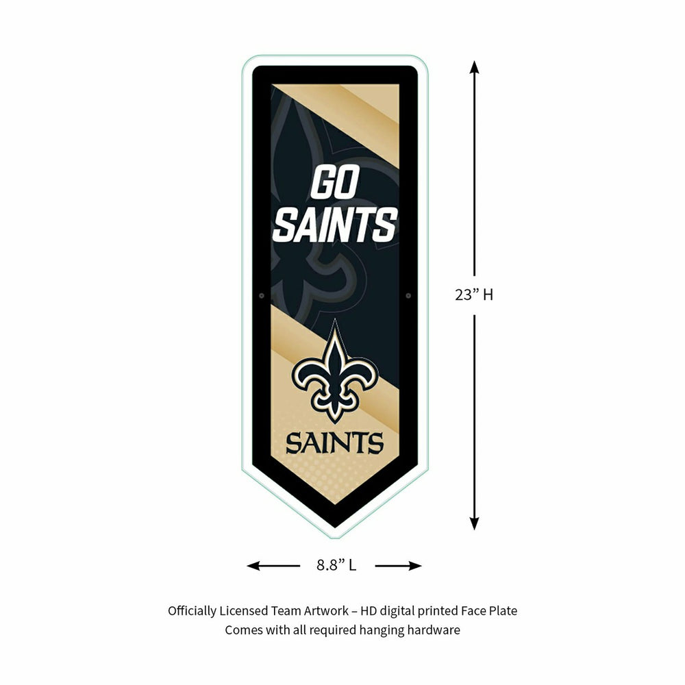 LED Wall Decor, Pennant, New Orleans Saints, NFL, Home