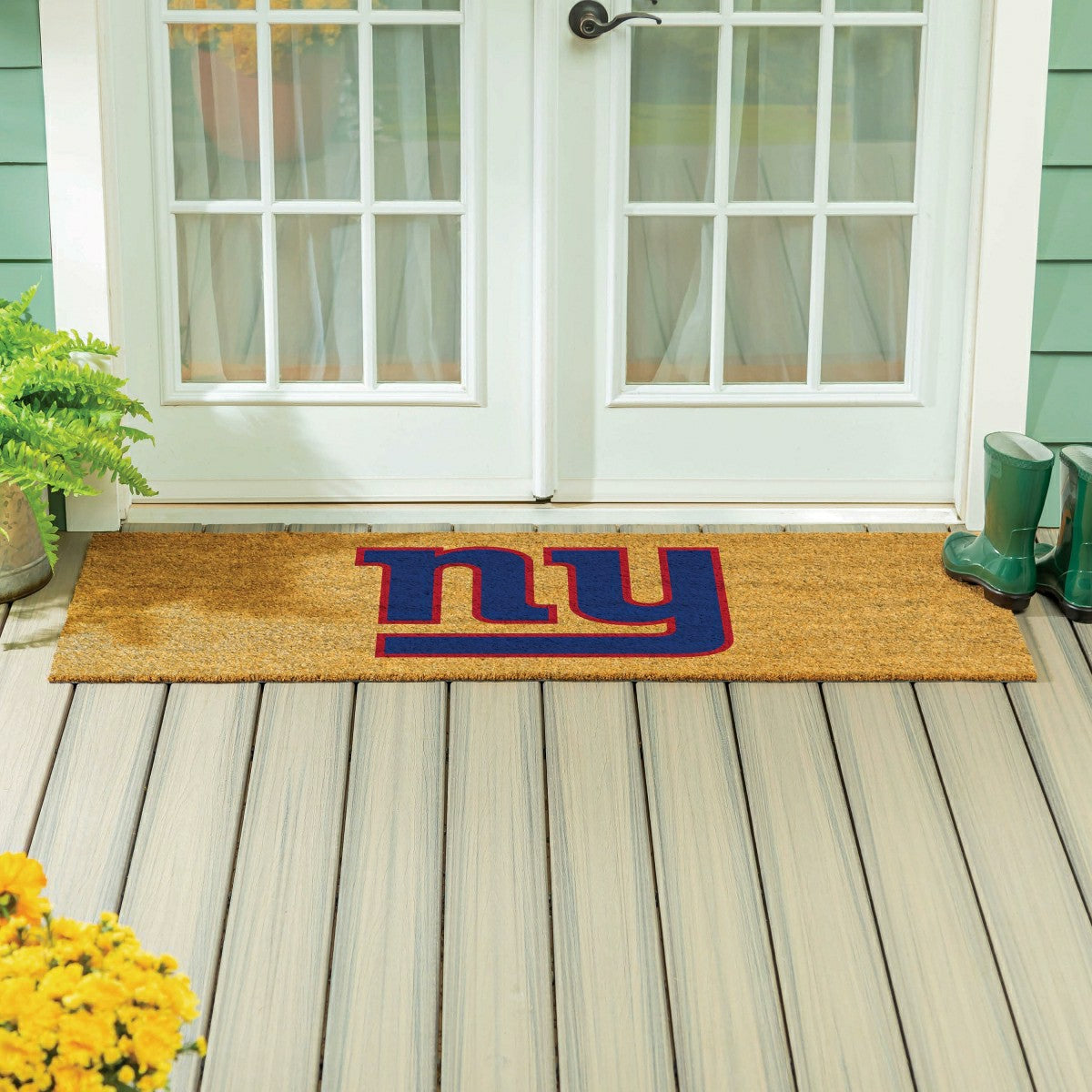 New York Giants Extra Large Full Color Coir Mat, 60"x24", NFL