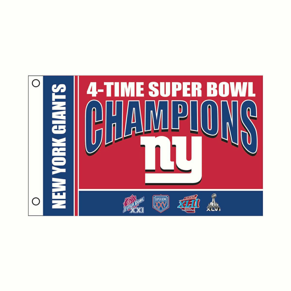 New York Giants 6X Superbowl Champions Football 3x5 Flag, NFL, Home