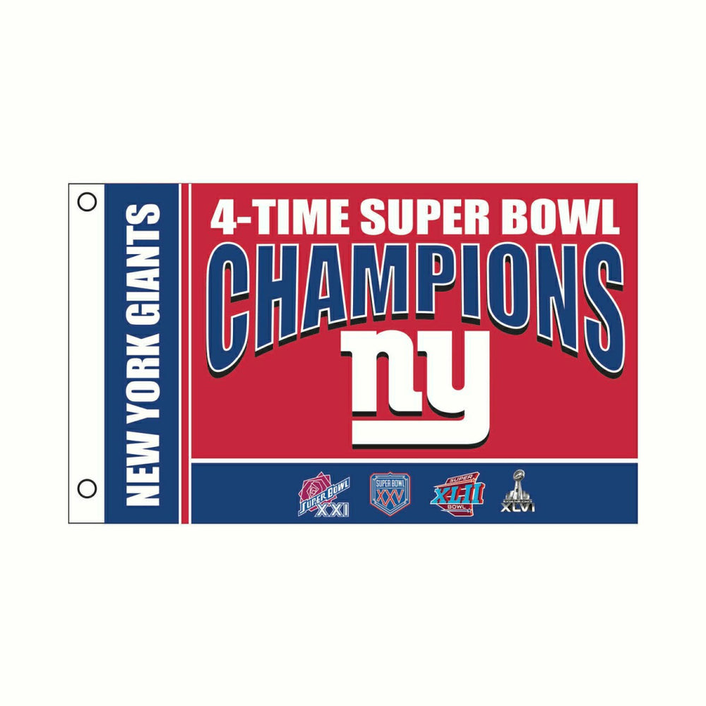 New York Giants 6X Superbowl Champions Football 3x5 Flag, NFL, Home
