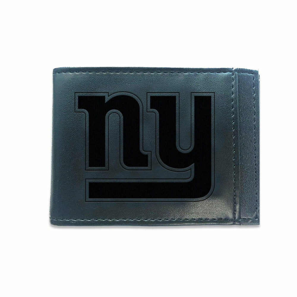 Front Pocket Wallet w/ RFID Blocking, New York Giants, Black, NFL, Home