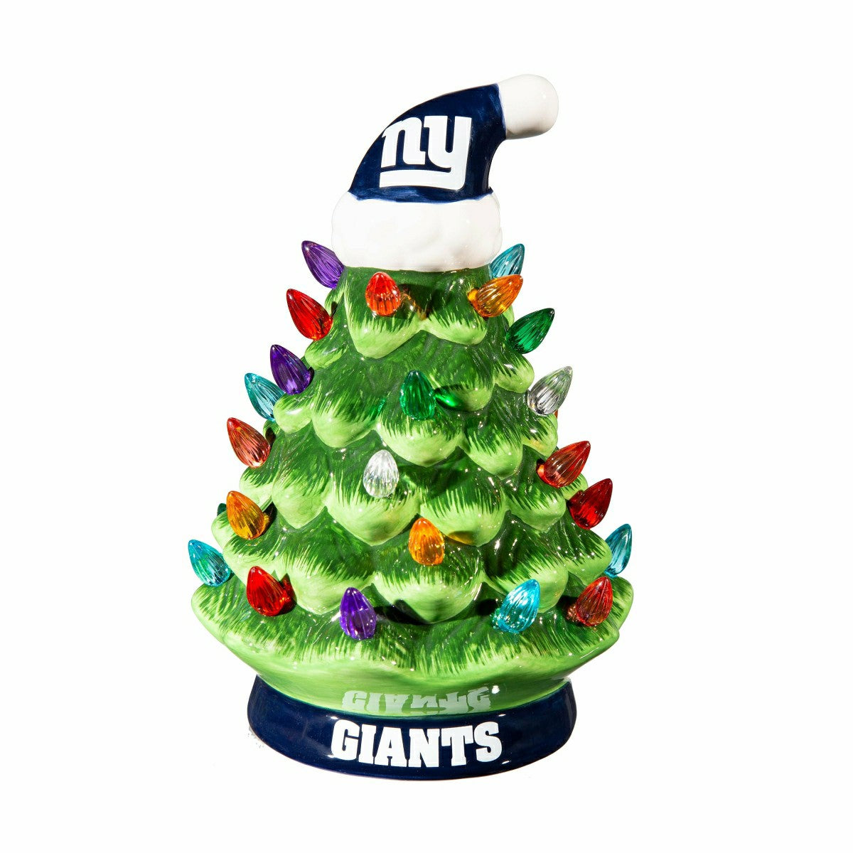 8" LED Ceramic Christmas Tree, New York Giants, NFL, Home