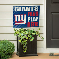 New York Giants Coroplast Yard Sign "Fans Play Here", NFL, Home