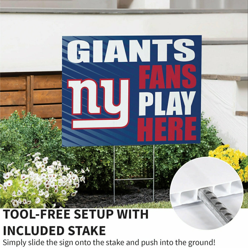 New York Giants Coroplast Yard Sign "Fans Play Here", NFL, Home