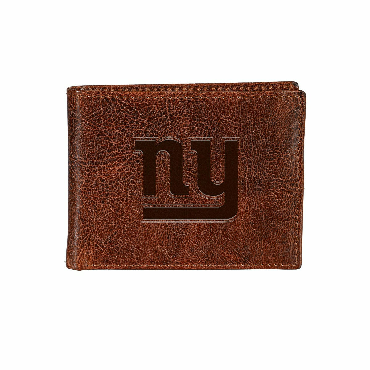 New York Giants, Embossed 100% Genuine Tumbled Leather Passcase Bi-Fol, NFL, Home
