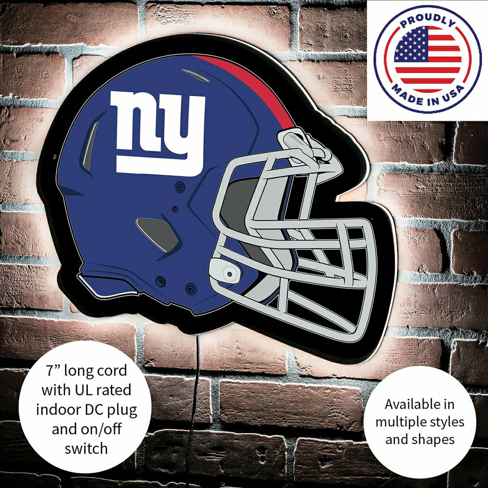 LED Wall Decor, Helmet, New York Giants, NFL, Home
