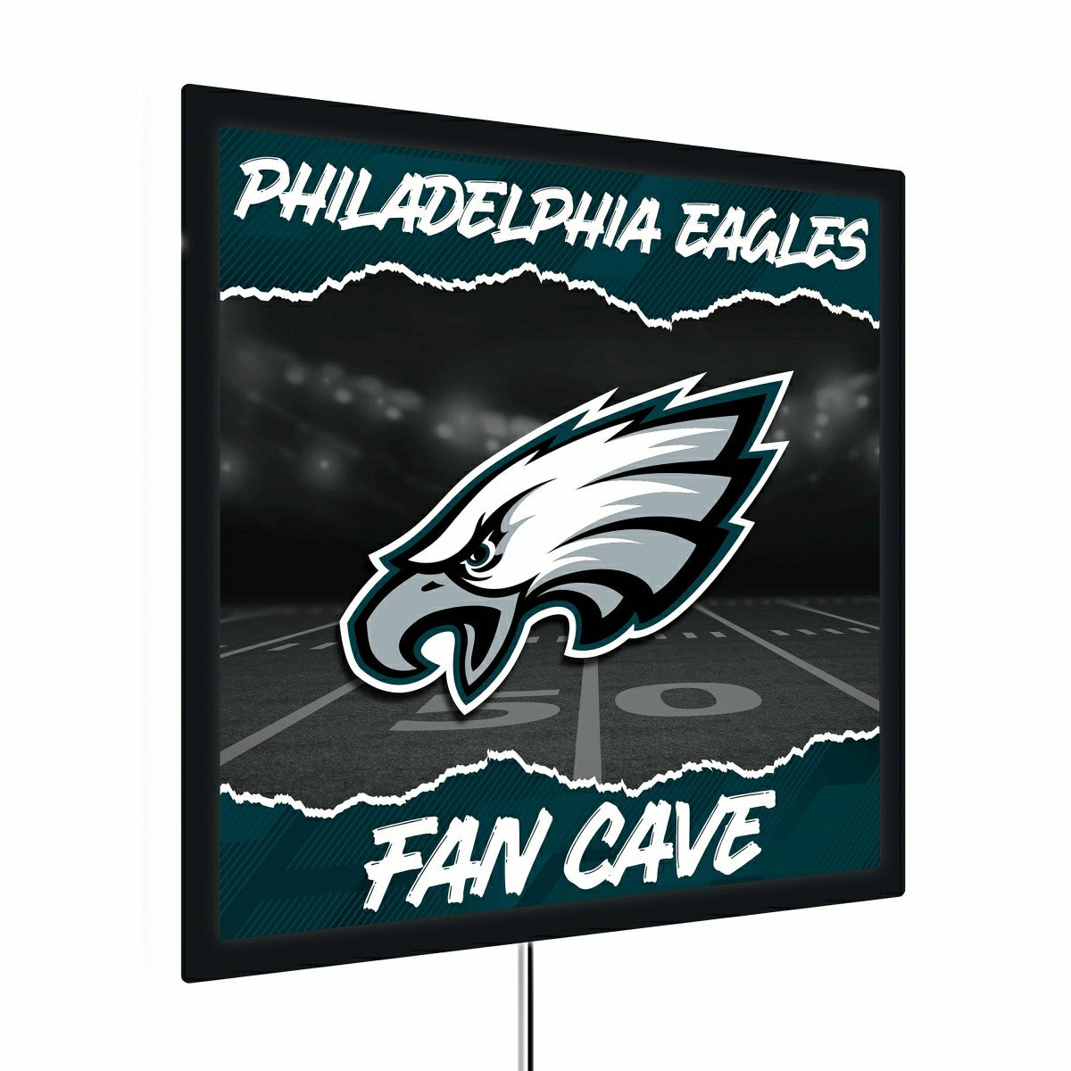 Philadelphia Eagles 23"H x 23"L LED Wall Decor, Edgelite, Square, NFL, Home