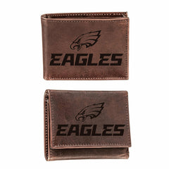 Philadelphia Eagles, Bi-Fold and Tri-Fold Wallet Gift Set, Brown, NFL, Home