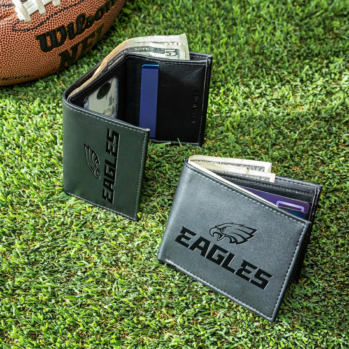 Philadelphia Eagles, Bi-Fold and Tri-Fold Wallet Gift Set, Black, NFL, Home