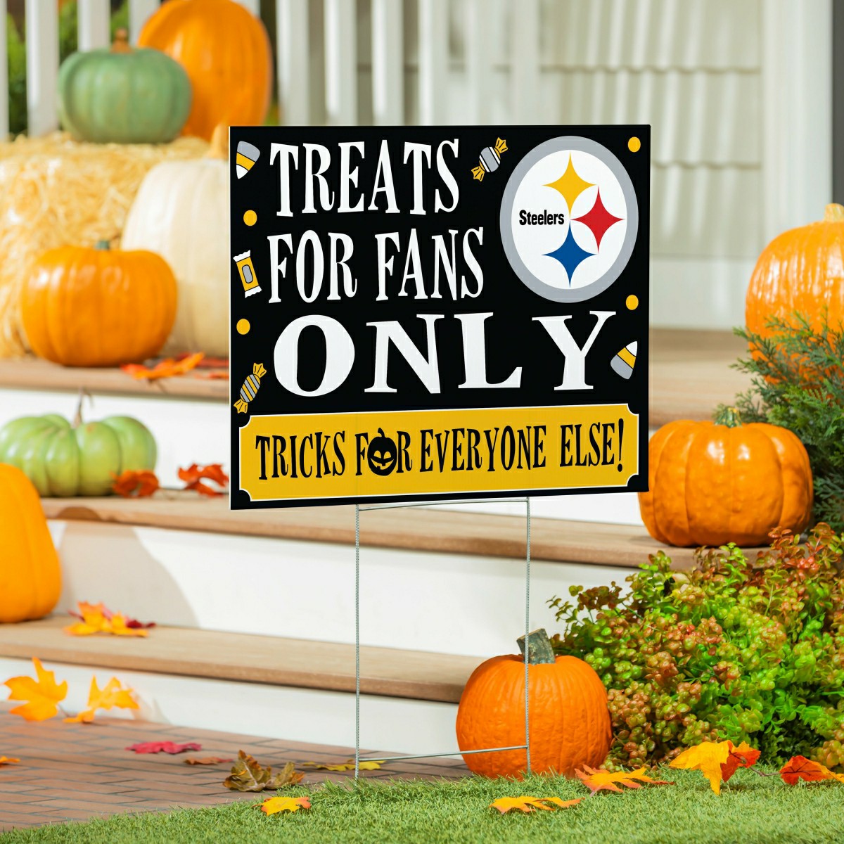 Pittsburgh Steelers Coroplast Yard Sign, Halloween Treats for Fans, NFL, Home
