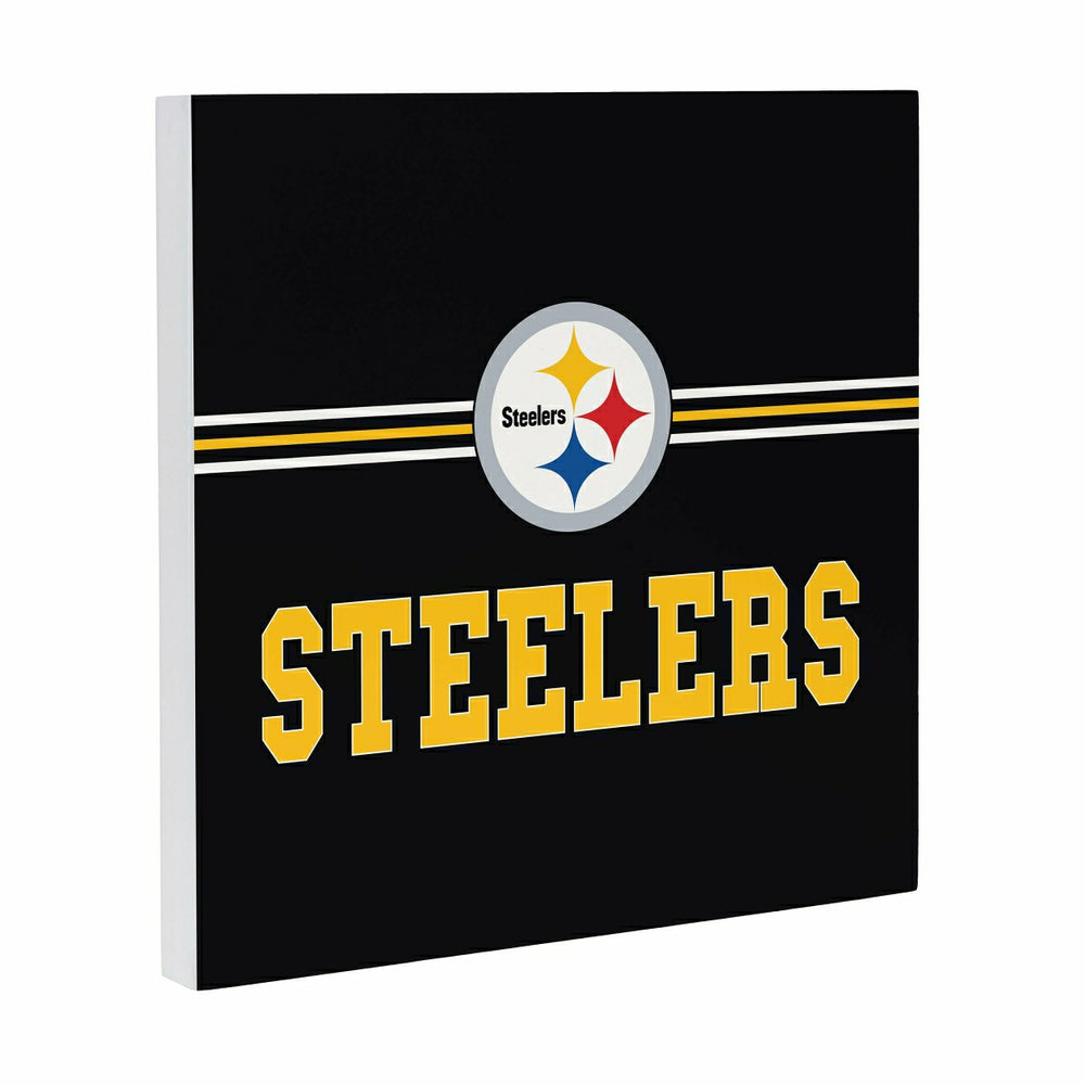 Pittsburgh Steelers Wood Wall Sign, 12x12, NFL, Home